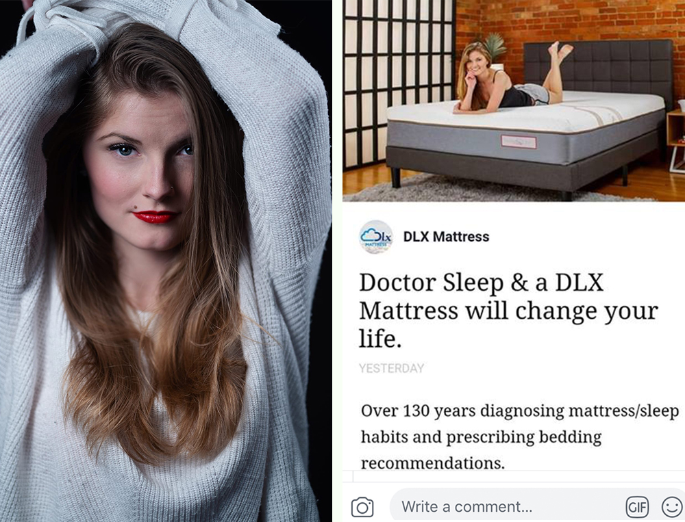 Samantha Booked A DLX Mattress Commercial