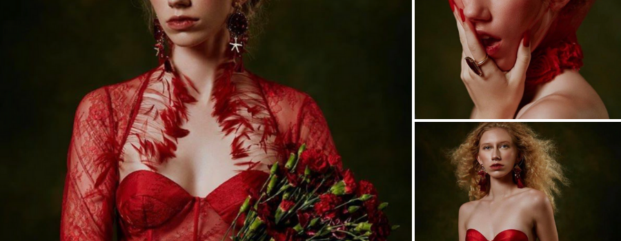 Collage Of Lauren Allen Modeling For The Editorial