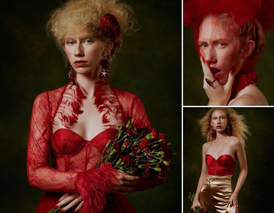 Collage Of Lauren Allen Modeling For The Editorial