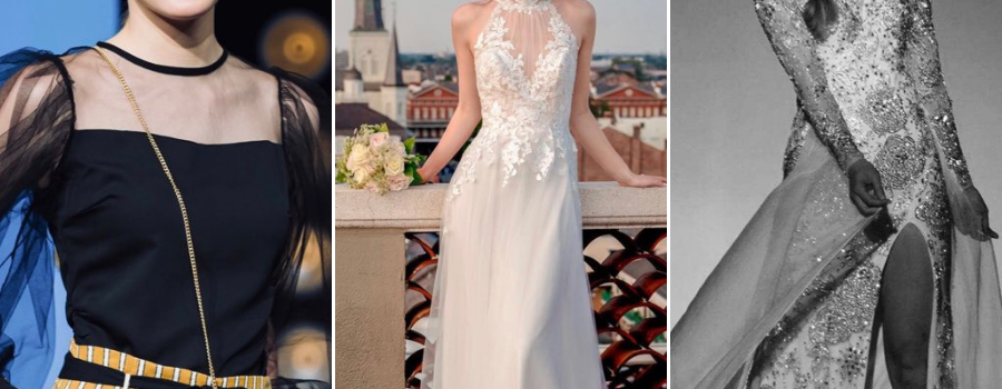 Collage Of Logan Jarrell Posing On The Runway, In A Bridal Dress For The Mentioned Magazine, And Wearing A Gown