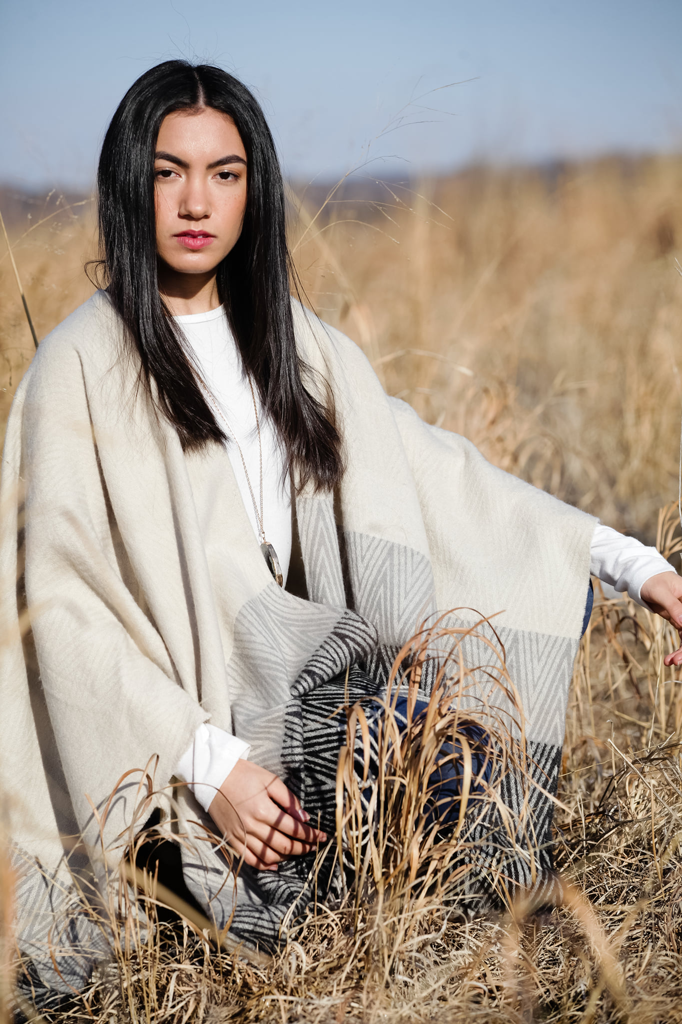 Body Shot Of Erica Modeling In A Wheat Field