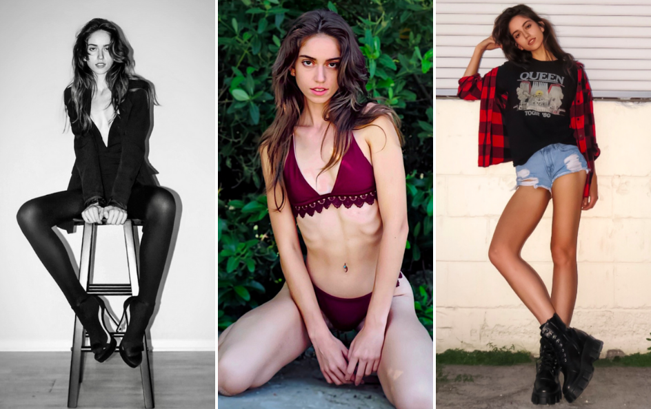 collage of Lexi modeling in different poses and outfits