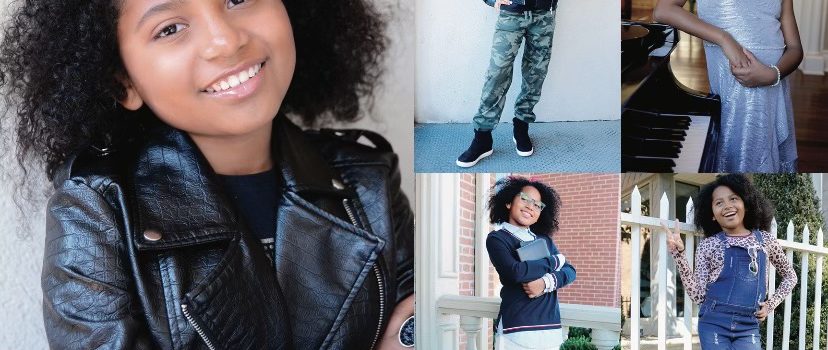 Comp Card Of Allison Featuring Head Shots And Differnet Modeling Body Shots Of Her