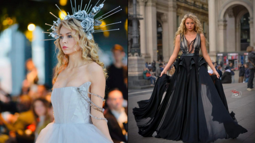 Barbizon Graduate Haley Gibbs Walked In Milan Fashion Day 2024 For Etherya Couture